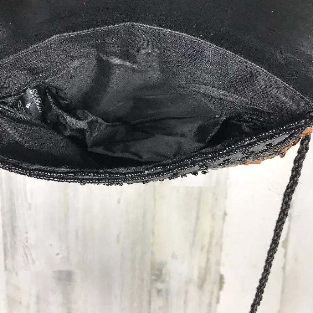 Gunmetal and bronze sequined crossbody purse - Picture 6 of 7
